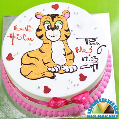 Hãy nhấn vào hình để chiêm ngưỡng chiếc bánh sinh nhật hình con hổ đáng yêu này. Với những mẫu hình 3D tinh tế, chiếc bánh sẽ làm cho bữa tiệc sinh nhật của bạn trở nên đặc biệt và ý nghĩa hơn bao giờ hết.
