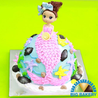 Bánh kem sinh nhật hình nàng tiên cá tóc đỏ gợi cảm  Bánh Thiên Thần   Chuyên nhận đặt bánh sinh nhật theo mẫu
